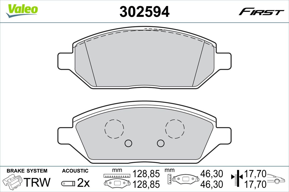 VALEO Fékbetét, mind 302594_VALEO